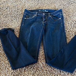 American Eagle Outfitters Women's Dark Blue Skinny Jeans